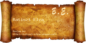 Batiszt Elza névjegykártya